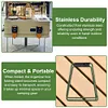 Camping Foldable Metal Stand Stainless Steel Stand for Outdoor Picnic (Green)