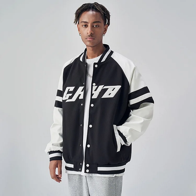 High Street PU Leather Autumn Men's Streetwear Baseball Jackets at Hiphopee