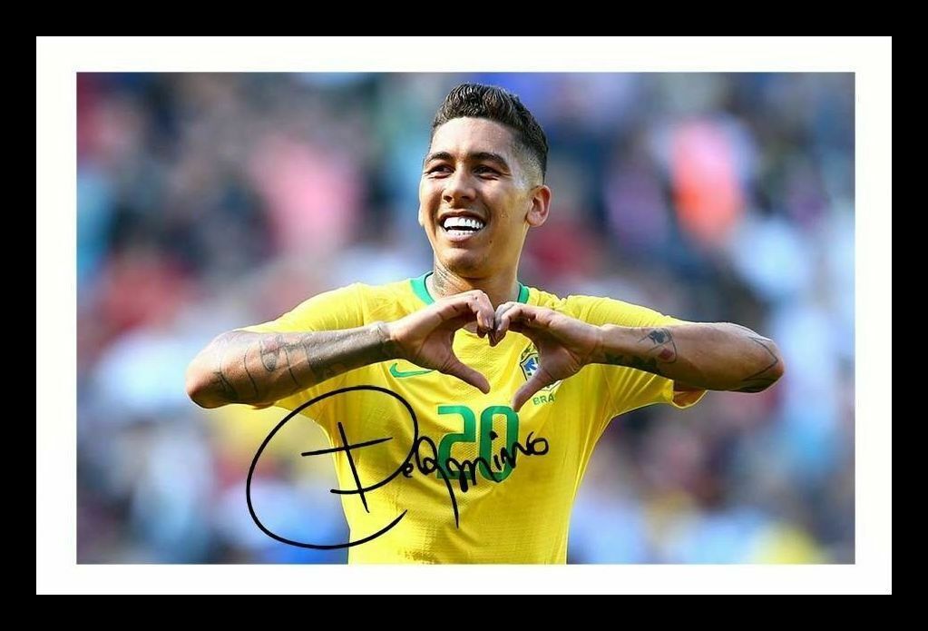 Roberto Firmino - Brazil Autograph Signed & Framed Photo Poster painting 1