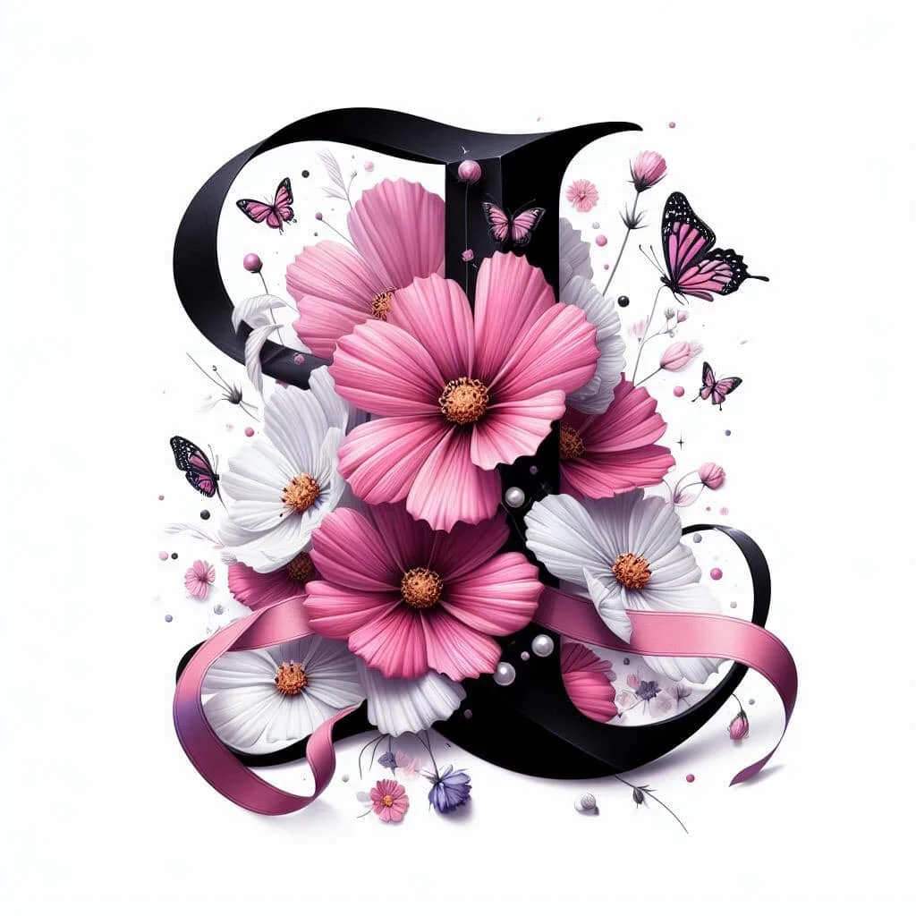 Diamond Painting - Full Round Drill - Flower Butterfly Alphabet(Canvas|30*30cm)