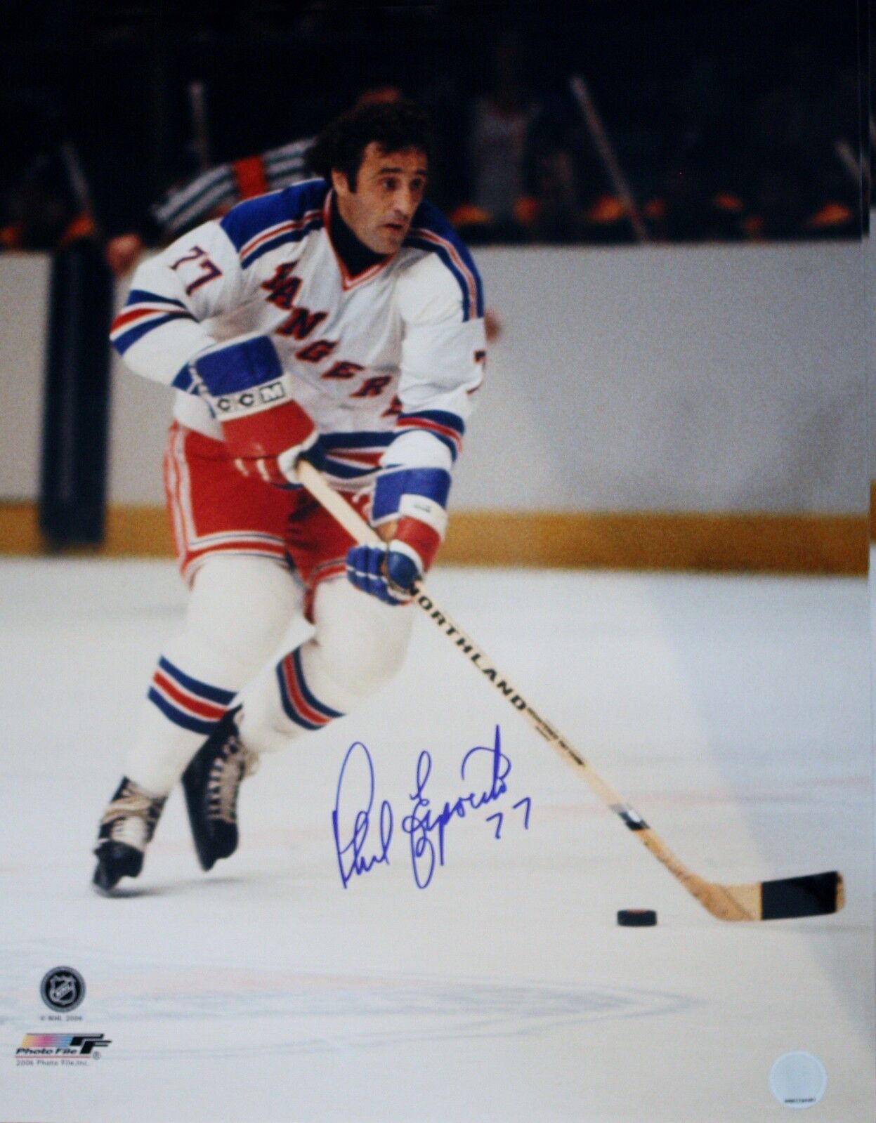 Autographed Phil Esposito New York Rangers 16x20 Photo Poster painting - COA