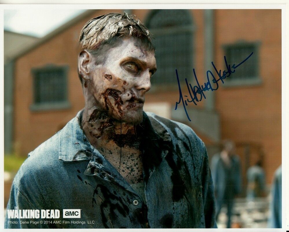 MICHAEL KOSKE hand-signed THE WALKING DEAD 8x10 w/ uacc rd coa FANTASTIC CLOSEUP