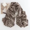 Coffee Leopard Print Shawl Scarf