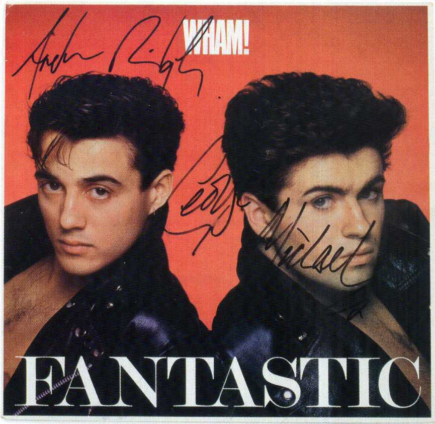 GEORGE MICHAEL & ANDREW RIDGELY Signed Photo Poster paintinggraph - WHAM! Fantastic - preprint