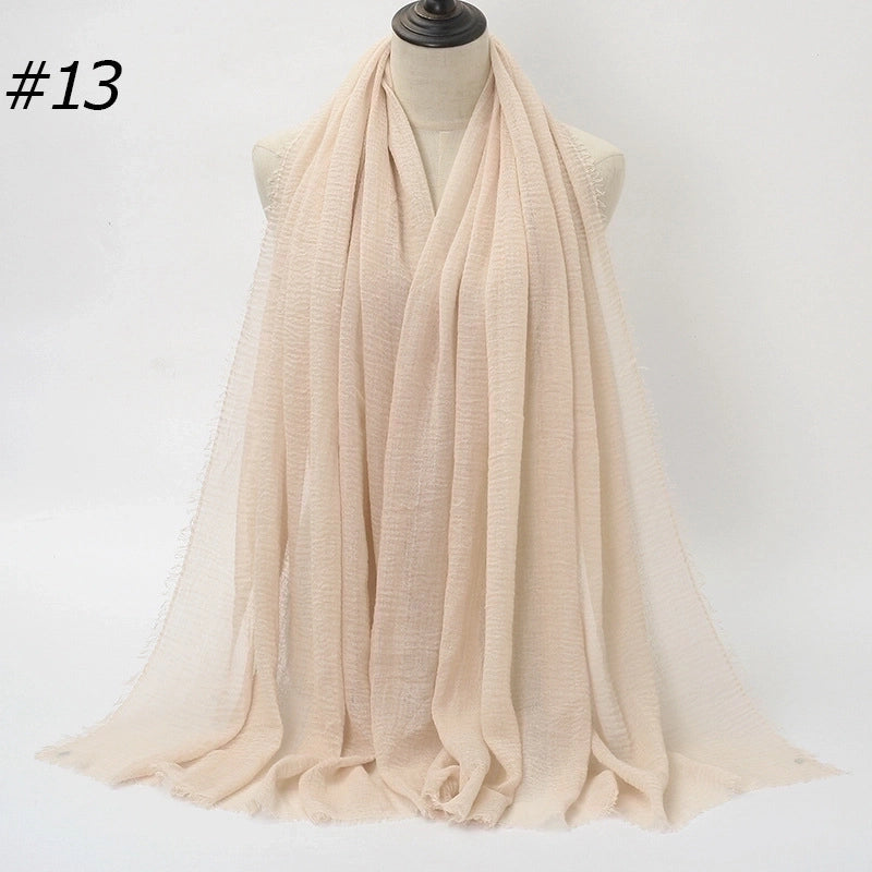 20 Pieces Fashion Solid Color Cotton Pashmina Scarves