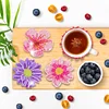 6pcs DIY Anti Slip Flower Coasters Stackable Creative for Tabletop Protection
