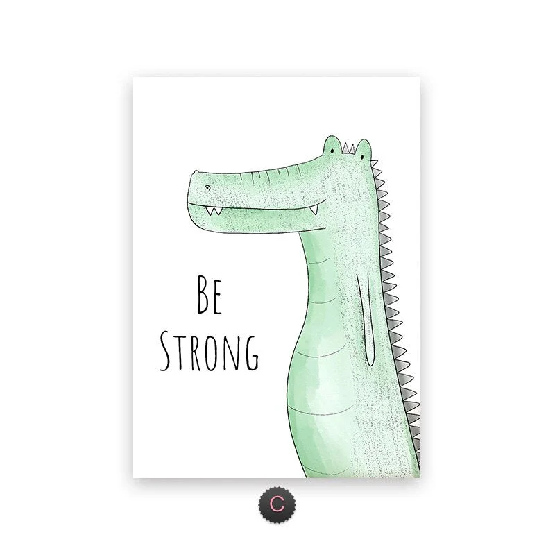 Cartoons Rabbit Wall Poster Art  Kids Room Decoration Cute Giraffe Living Room Poster On Canvas Prints Art Wall