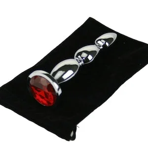 pornhint Pornhint Graduated Jewel Butt Plug with Sensation Bumps (Mature) BDSM Fetish Gear Anal Plug