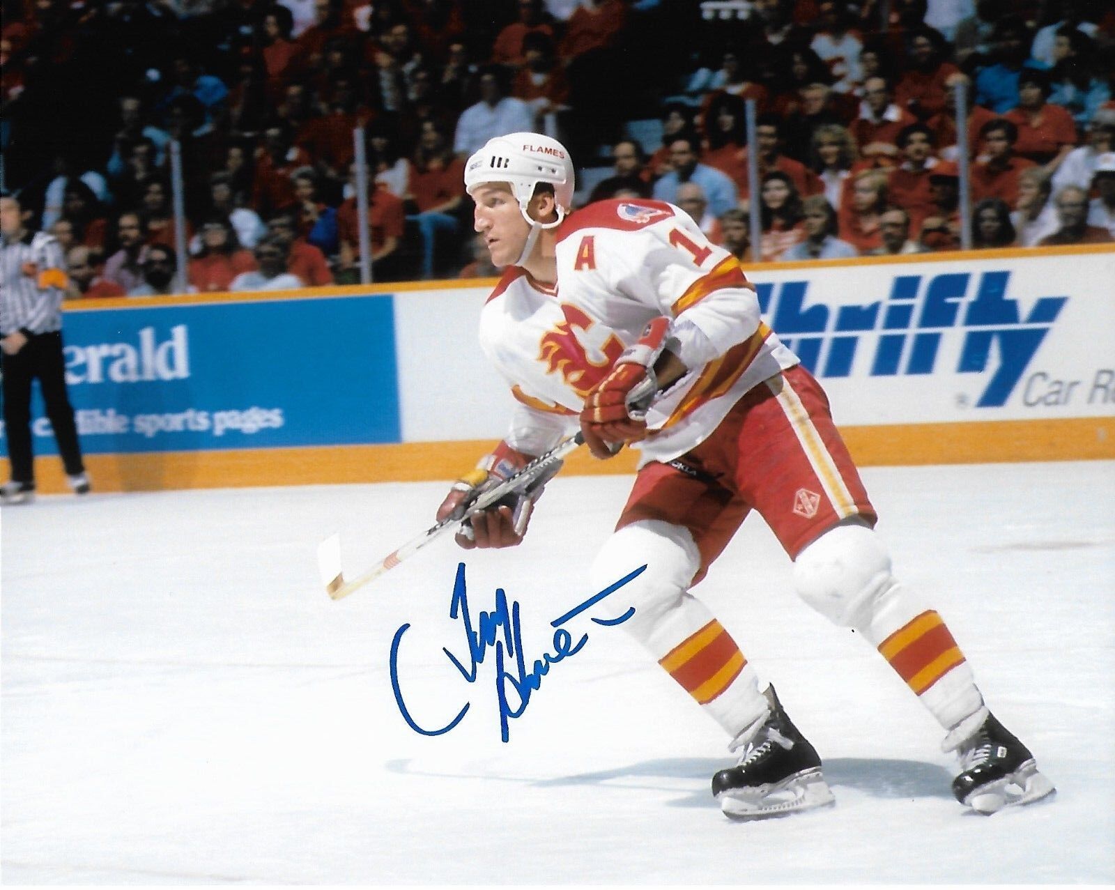 Calgary Flames Tim Hunter Autographed Signed 8x10 Photo Poster painting COA D