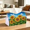 Diamond Painting Sunflower Tissue Box for Kitchen Restaurant Bar Office Party
