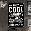 Cool Grandpa Riding Motorcycle - Metal Tin Signs(8*12Inch/12*16Inch) - Garage&Transport