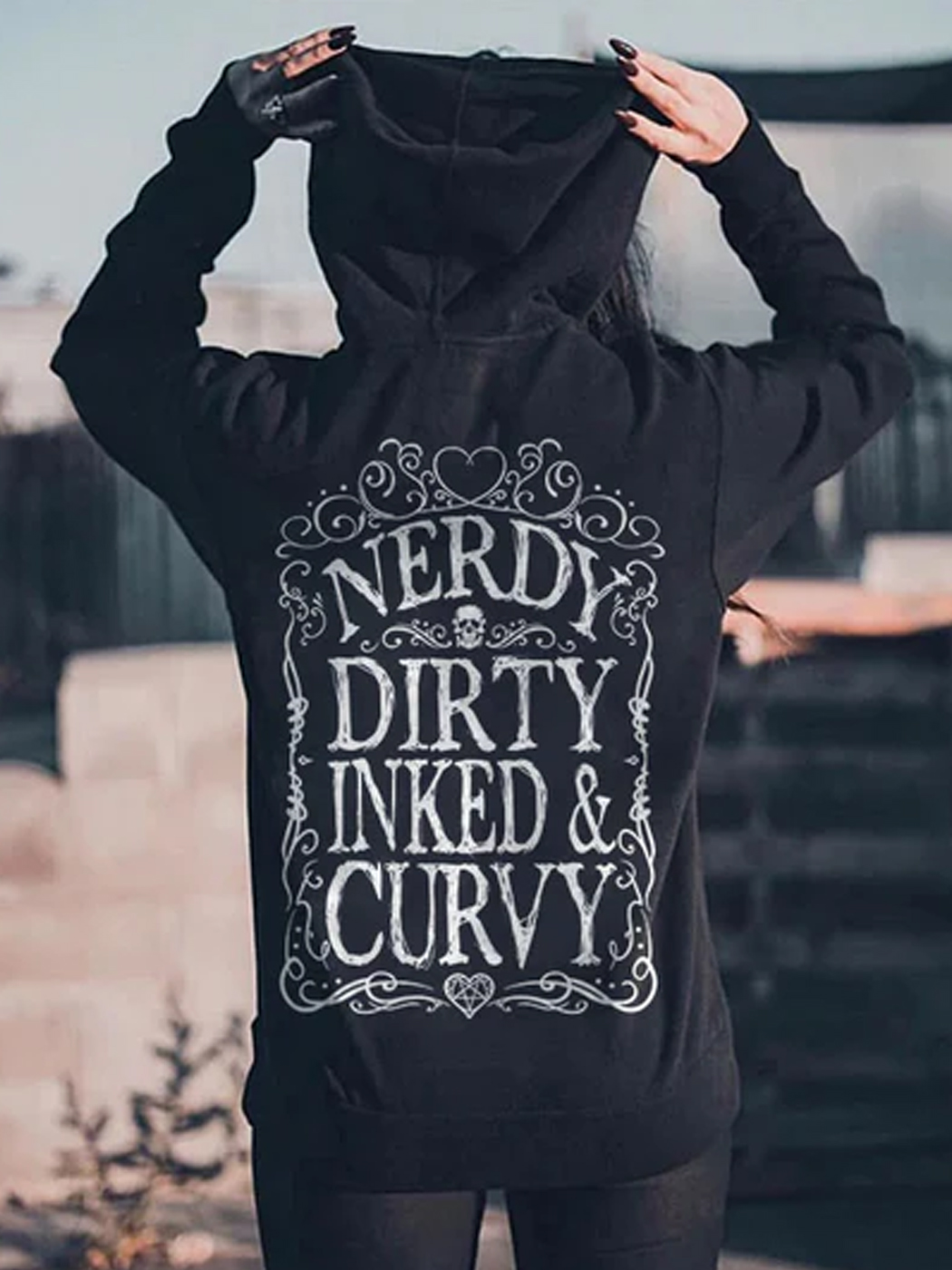 Nerdy Dirty Inked&Curvy Hoodie / TECHWEAR CLUB / Techwear