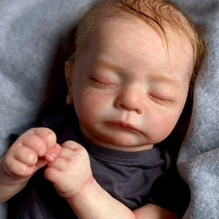  17" Lifelike Hand-painted Reborn Baby Dol Sleeping Boy Named Tracy - Reborndollsshop®-Reborndollsshop®
