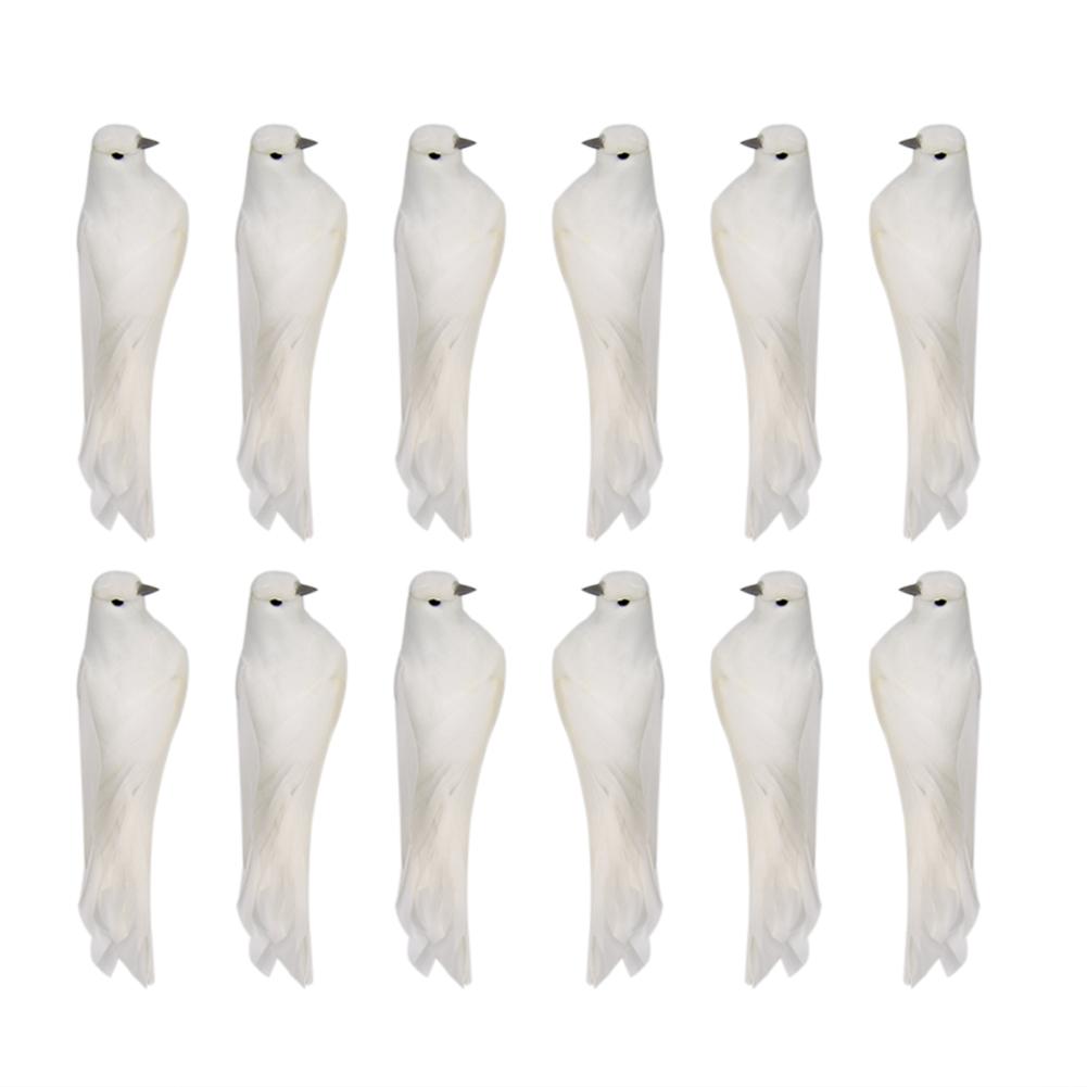 

12Pcs Simulation Birds Artificial Foam Feather Diy Craft Wedding Home Decor, 501 Original