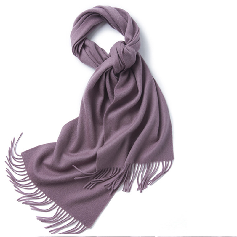 Unisex LambSwool Scarf Pure Color Winter Extra Length Scarf