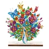 Diamond Painting Wooden Flower Peacock Desktop Ornament Home Decor