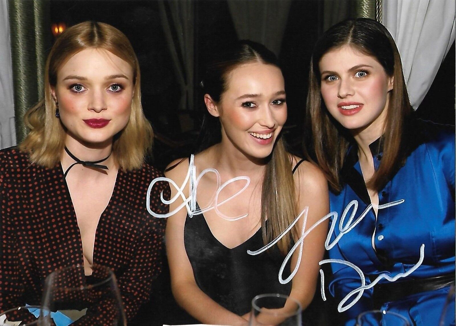 Alycia Debnam and Alexandra Daddario signed Autographed Photo Poster painting RARE HOT