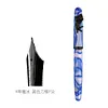 PENBBS 498 Features Haha Cat resin fountain pen, universal calligraphy practice iridium gold pen with blade and rounded nib