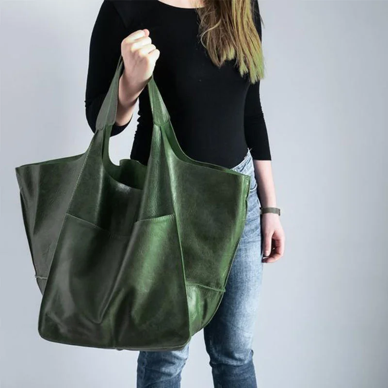 Simple Soft PU Large Capacity Handbag For Women