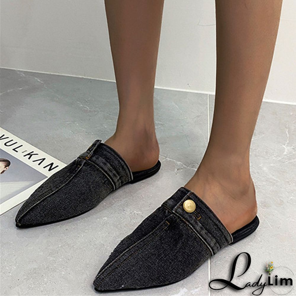 Deep Blue Fashion Casual Patchwork Pointed Comfortable Shoes