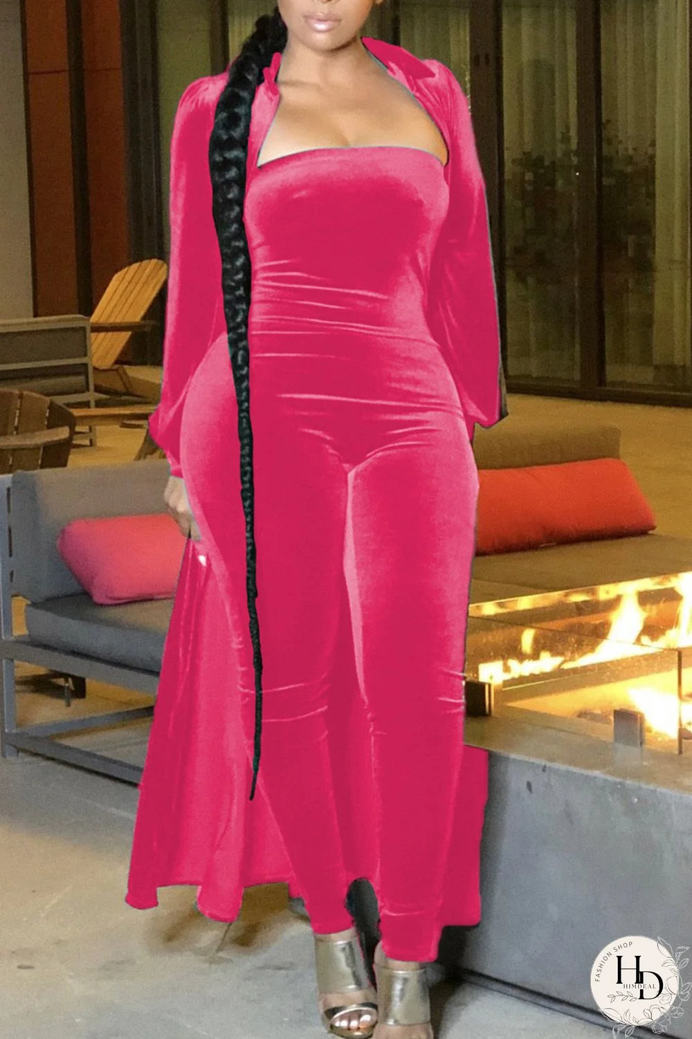 Black Green Casual Solid Peter Pan Collar Long Sleeve Two Pieces