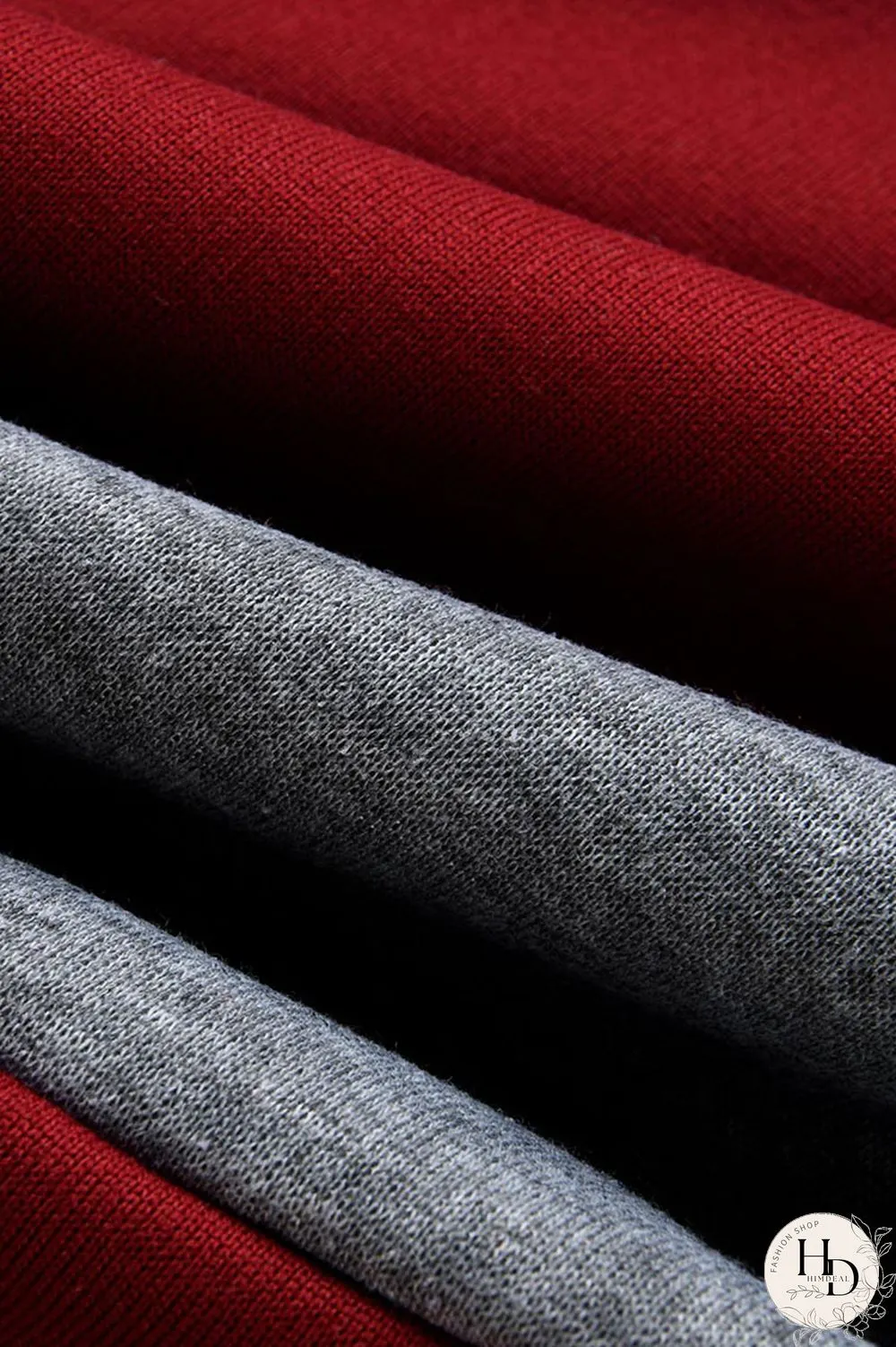 Red Casual Solid Split Joint Hooded Collar Long Sleeve Regular Sleeve Regular Two Pieces