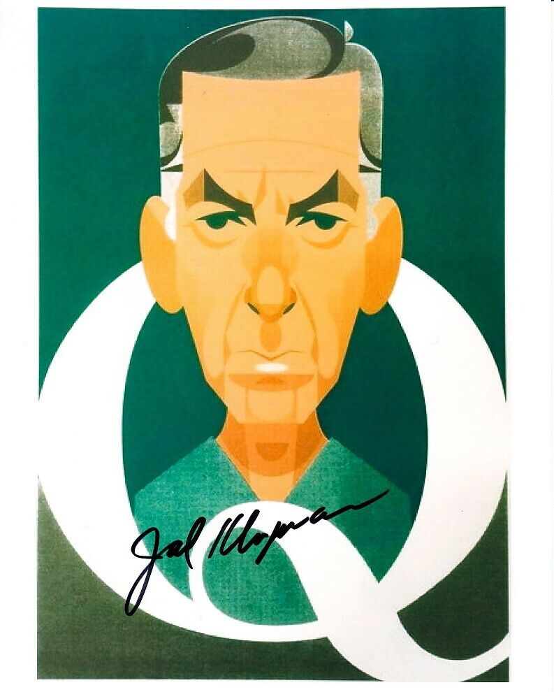 JACK KLUGMAN signed QUINCY MEDICAL EXAMINER 8x10 w/ coa SUPERB COLOR CARICATURE