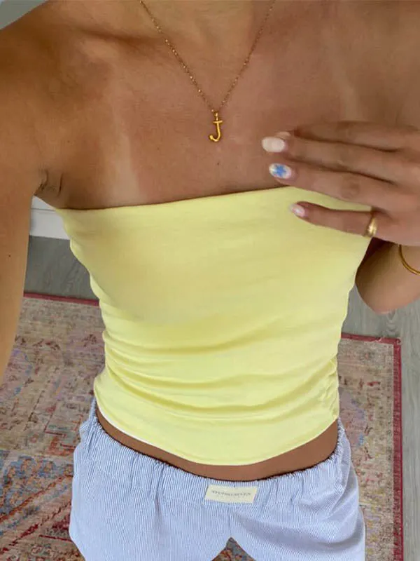 Brownm vintage bandeau top