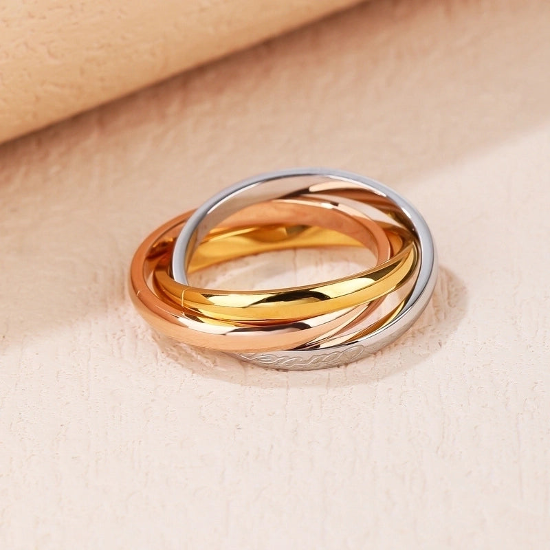 Minimalist Circle Titanium Steel Rings