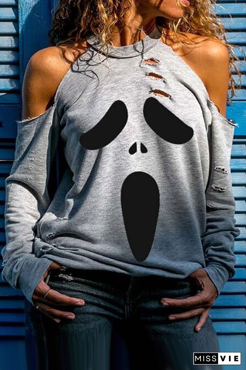 Cold Shoulder Hollow Out Top