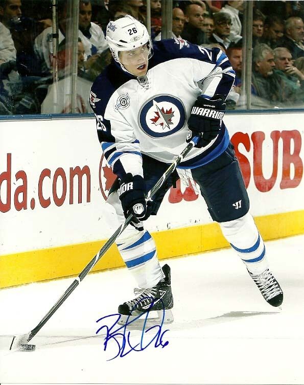 BLAKE WHEELER SIGNED WINNIPEG JETS 8x10 Photo Poster painting #2 Autograph