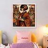 【Limited Stock Sale】Girl And Tiger-11CT Stamped Cross Stitch 50*50cm tapestrymarket