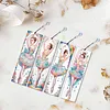 4Pcs Rainbow Ballerina DIY Diamond Painting Bookmark with Crystal Pendants Diamond Painting Art Bookmarks Special Shape for DIY Making Beginners Adult Arts Craft Supplies