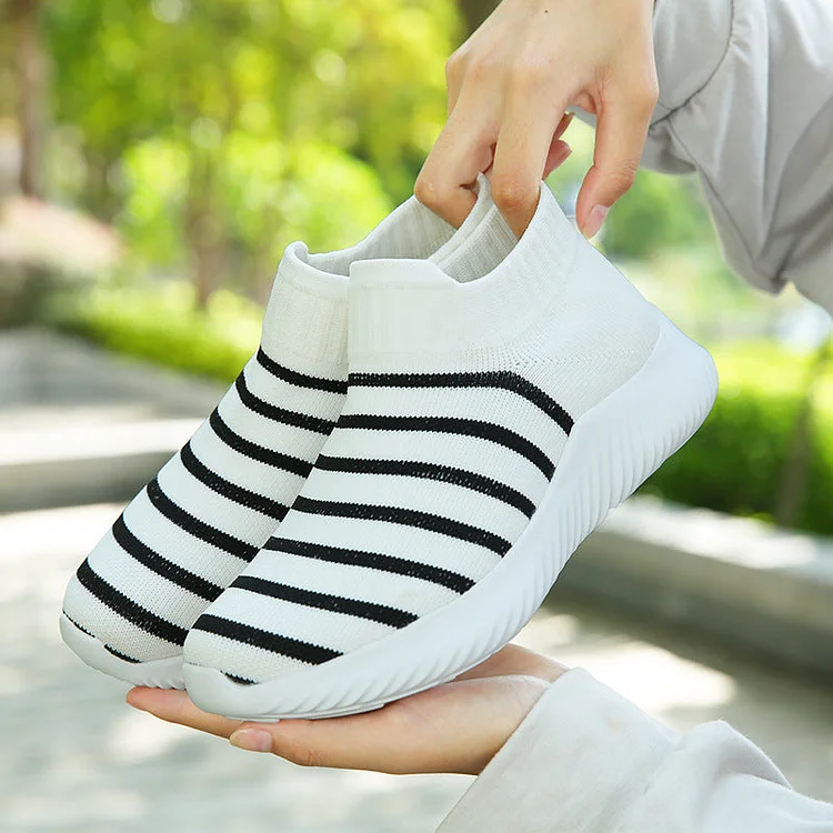 Women Comfortable Walking Shoes  Memory Foam Lightweight Sports Shoes  Slip On sock Sneakers QueenFunky
