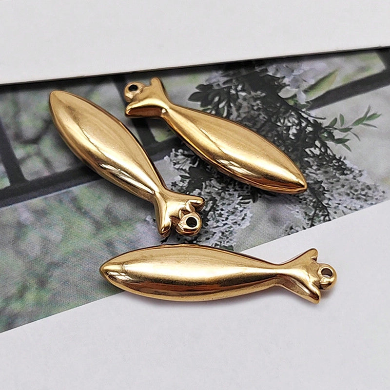 1 Piece 304 Stainless Steel Lightning Fish Jewelry Accessories Pendant