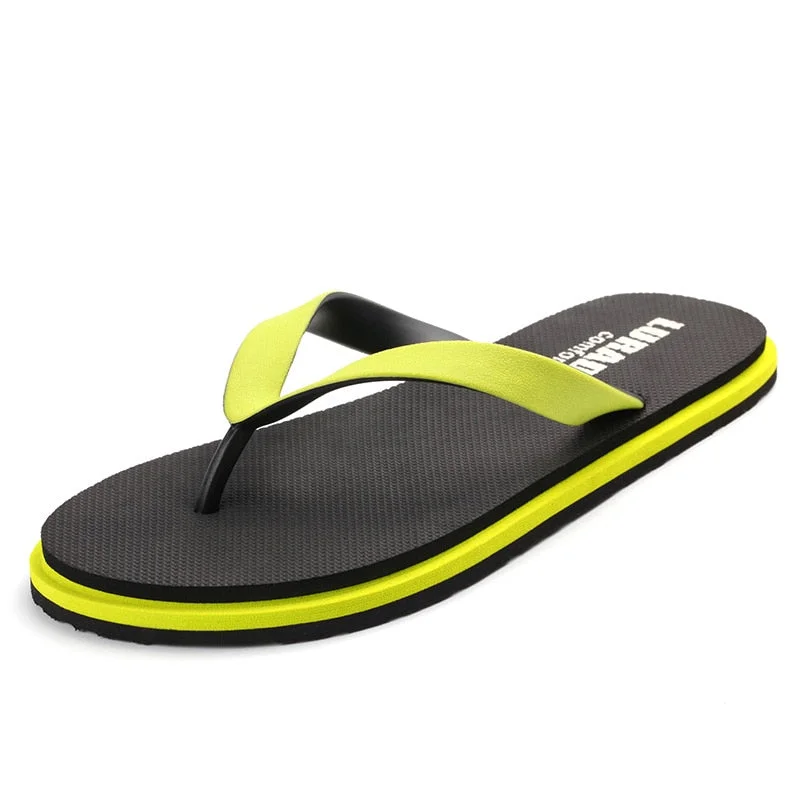 New Style Men Slippers Summer Comfortable Non Slip Personality Slippers Men Fashion Popular Casual Solid Colors Flat Flip Flops