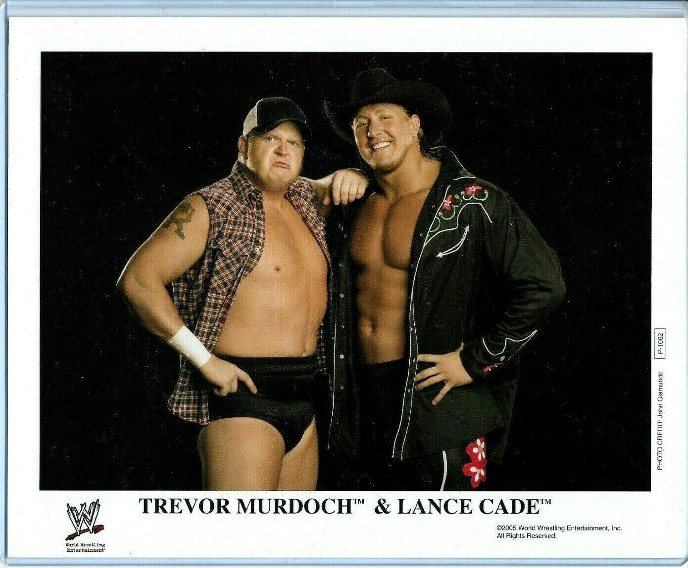 WWE MURDOCH & CADE P-1062 OFFICIAL LICENSED AUTHENTIC ORIGINAL 8X10 PROMO Photo Poster painting