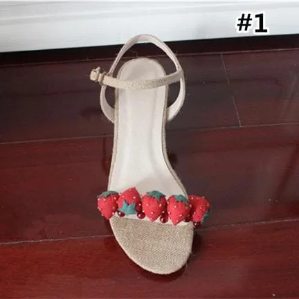 [Reservation] Kawaii Strawberry Summer Sandals SP1710013