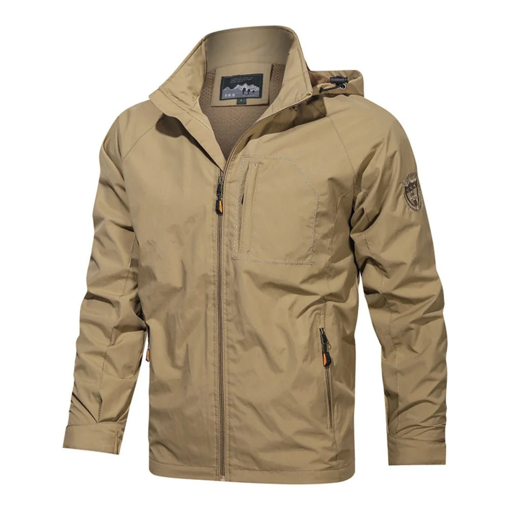 Smiledeer New Men's Solid Color Mountaineering Fashion Windproof Jacket