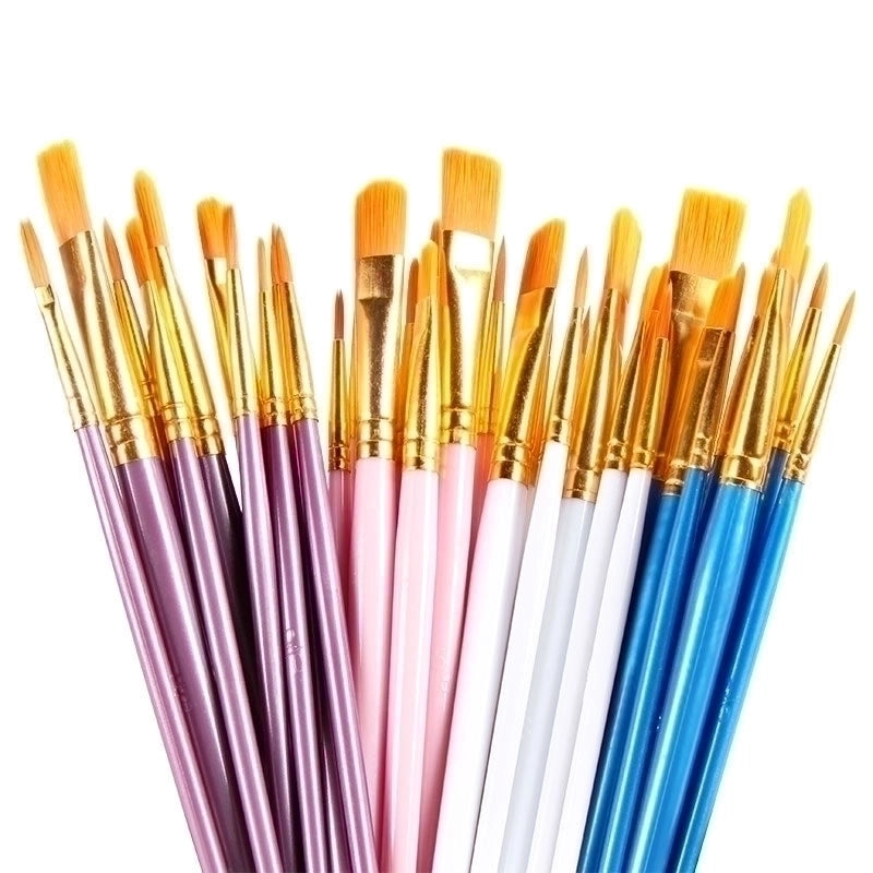 New 10 Blue Plastic Painting Oil Painting Brush Set