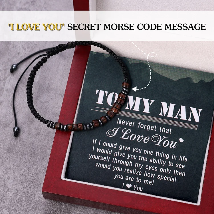To My Man I Love You Morse Code Bracelet Hidden Message Bracelet Creative Gift For Father