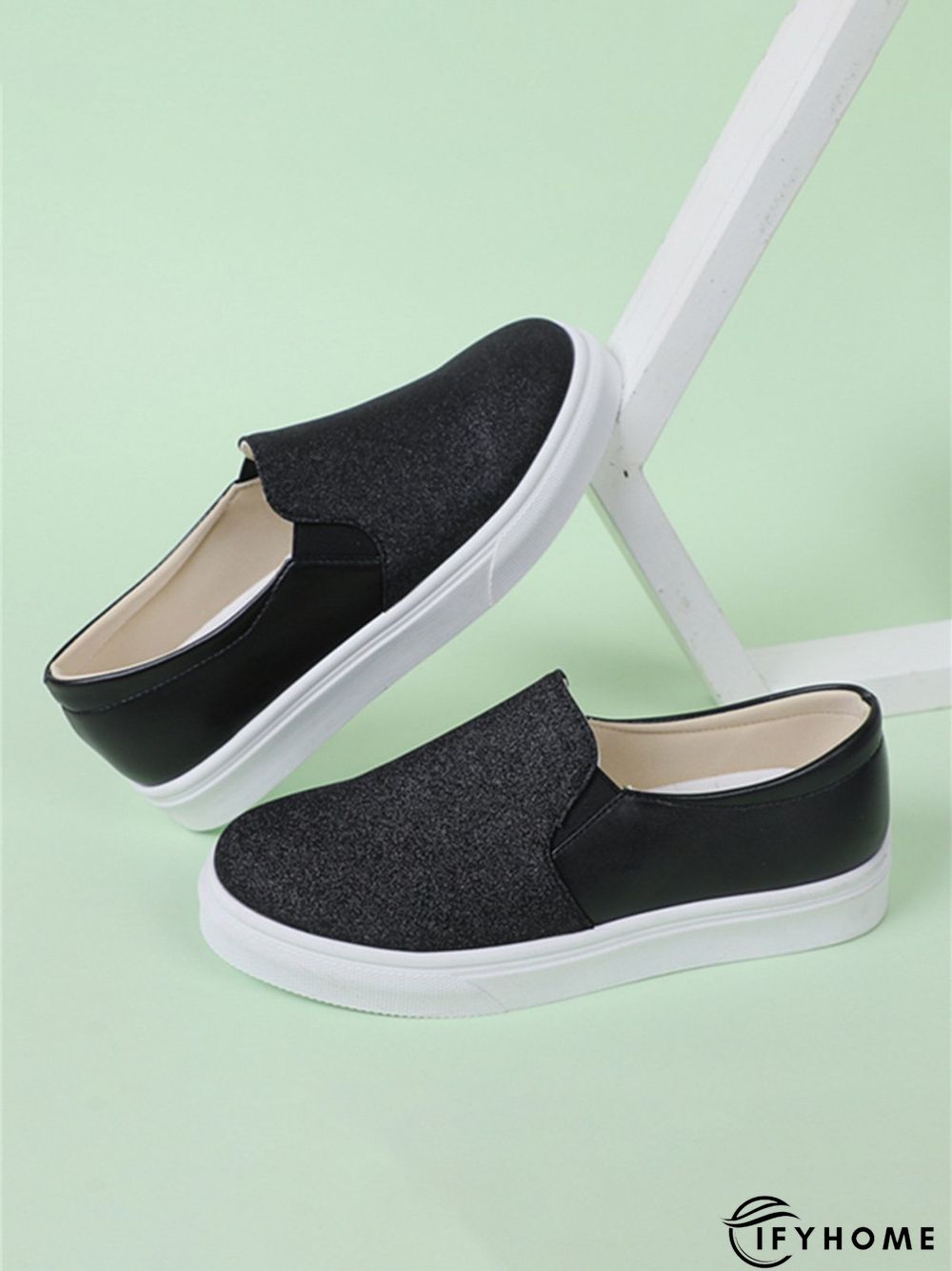 Glitter Split Joint Slip On Casual Shoes | IFYHOME