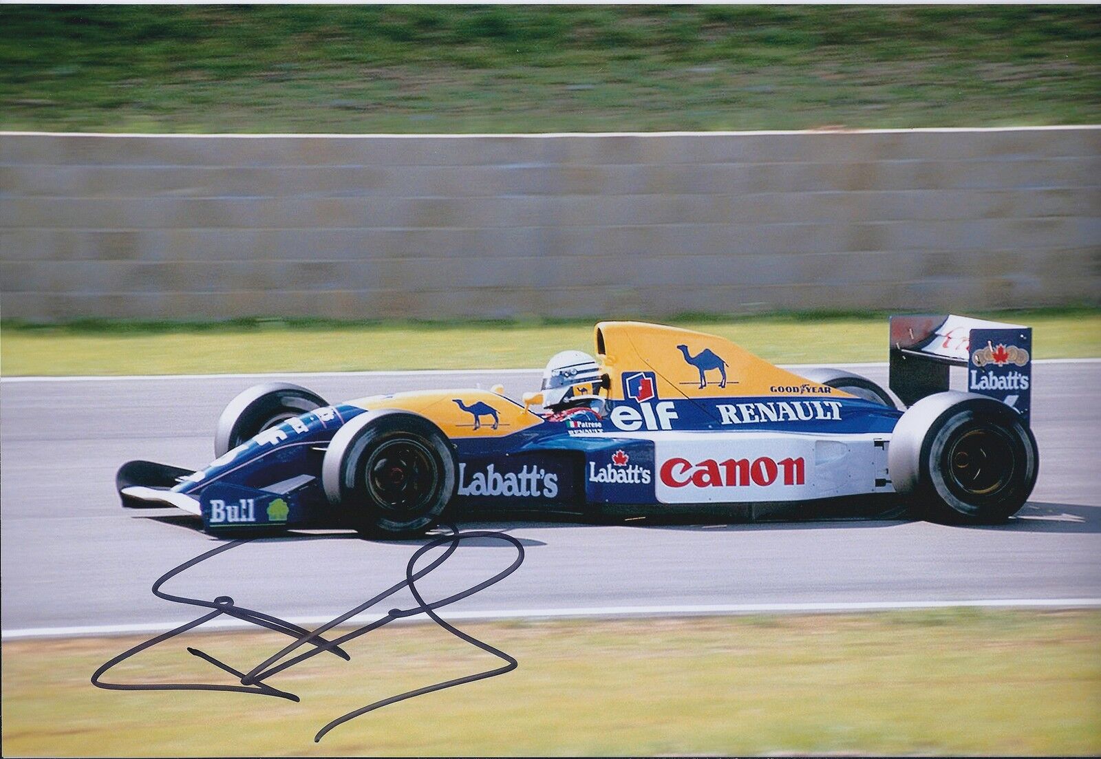 Ricardo PATRESE SIGNED Renault SILVERSTONE 12x8 Photo Poster painting AFTAL Autograph COA