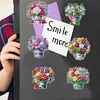 (US Local)Special Shape Flower Barrel Diamond Painting Cartoon Fridge Magnetic Stickers