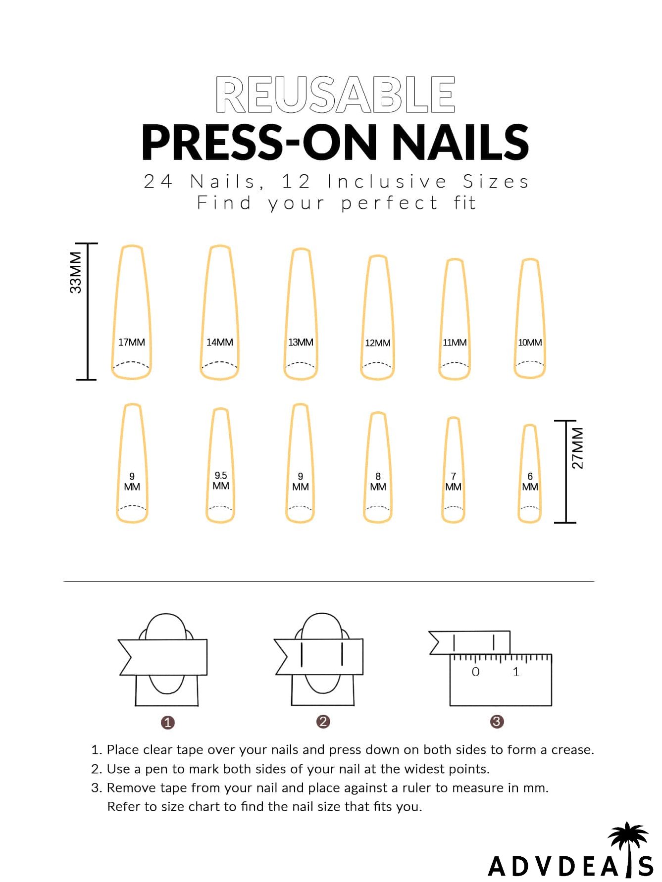 24pcs Solid Fake Nail & 1sheet Tape & 1pc Nail File