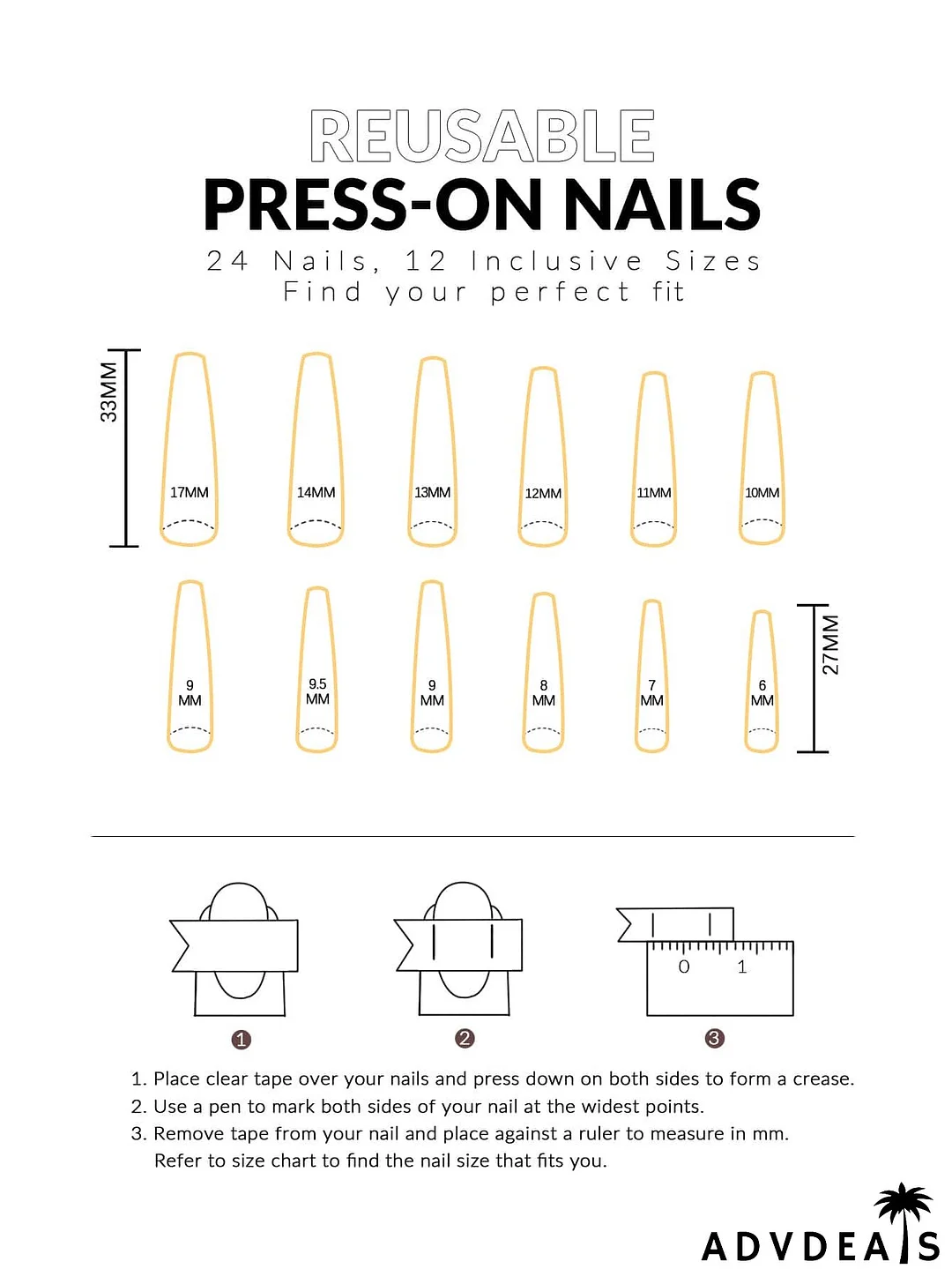 24pcs Solid Fake Nail & 1sheet Tape & 1pc Nail File