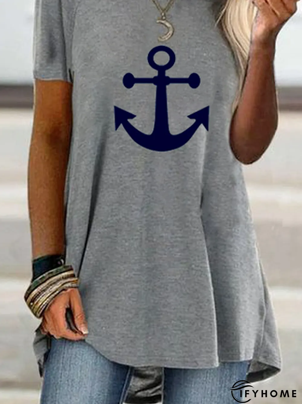 Geometric Short Sleeve T-Shirt | IFYHOME