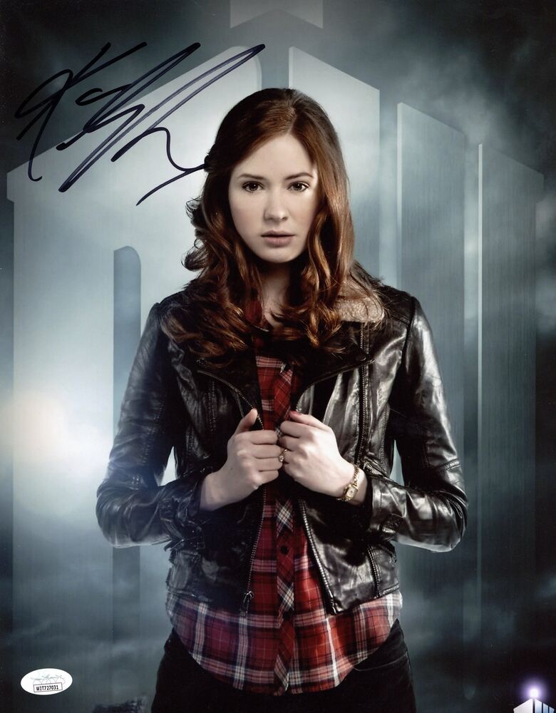 Karen Gillan Autographed 11x14 Photo Poster painting Dr. Who Amy Pond Signed JSA Witness