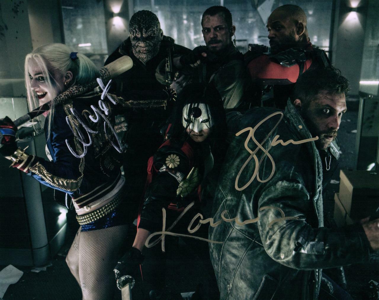 Will Smith Margot Robbie Karen Fukuhara 8x10 Signed Autographed Photo Poster painting PictureCOA