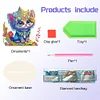 >SALE<Wooden Round Diamond Painting Desktop Diamond Art Table Decor (Kitten)
